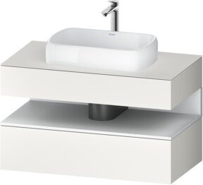 Duravit Waschtischunterschrank Qatego in Weiß mit einer Schublade, B/T/H: 100 x 55 x 60 cm - Bild 1