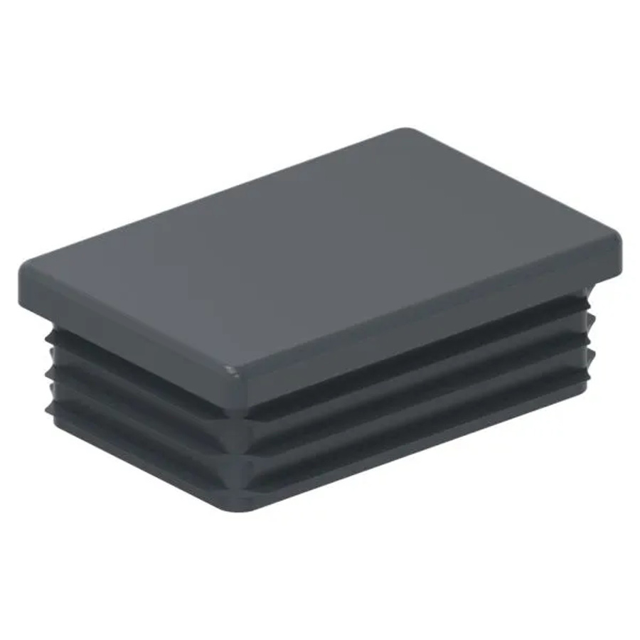 FeNau Einsteckkappe aus Kunststoff für Rechteckrohr 60 x 40 mm, Wandstärke 1,5-2,0 mm, Farbe Anthrazit RAL 7016 - Bild 2