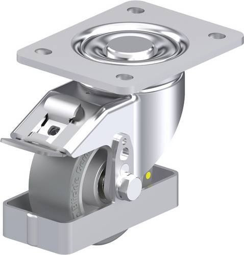 Blickle Stahlblech-Lenkrolle LH-ALTH 101K-3-FI-AS-FS in Silber, Rad-Durchmesser: 100 mm, Tragfähigkeit: 420 kg - Bild 1