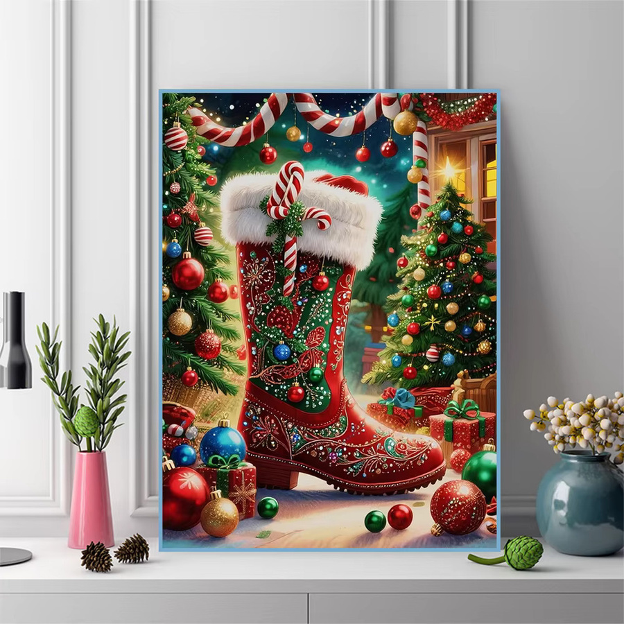 EverShine DIY Diamantmalerei Set Weihnachten mit runden Acryl-Steinen in Multicolour für die Tischdekoration - Bild 3