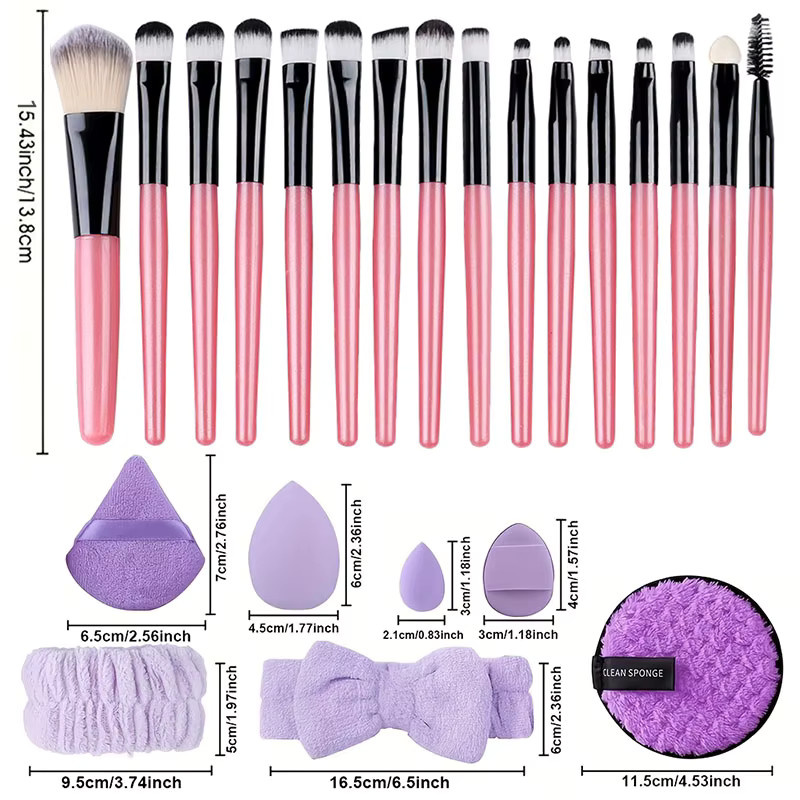 RUNTOIN Make-up Pinsel Set, 20-teilig, Unisex - Bild 6