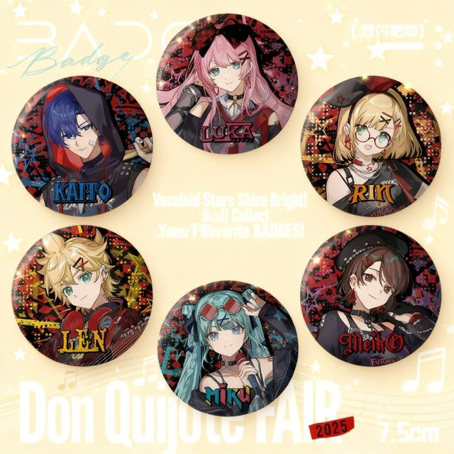 Bandai Hatsune Miku Anime-Anstecknadel, Metall, Bunt / Mehrfarbig - Bild 1