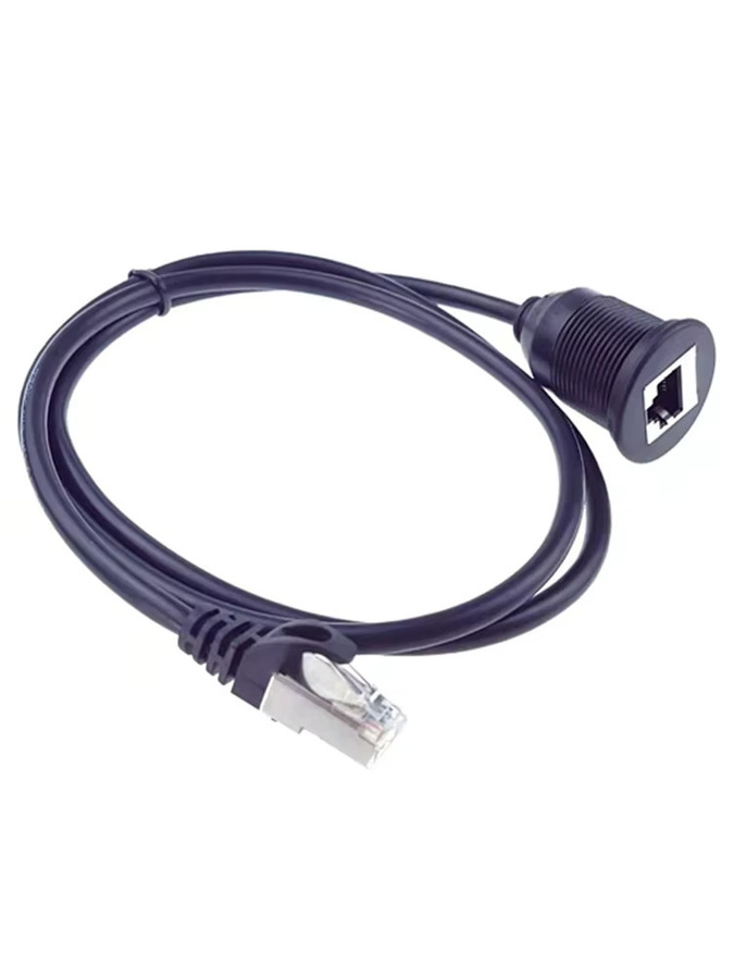 DIVEDEER RJ45 zu CAT6 Wasserdichter Netzwerk-Stecker auf Buchse Ethernet LAN Verlängerungskabel, Schwarz - Bild 5