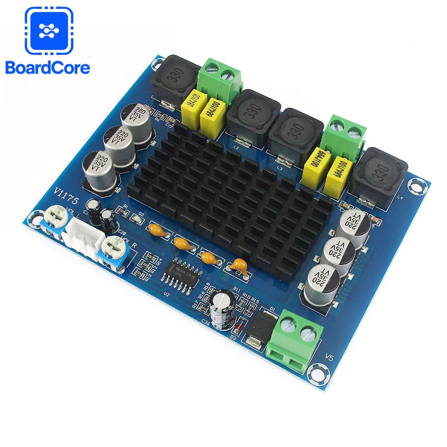 YTDMEN XH-M543 Verstärkerplatine mit TPA3116D2 Chip, Zweikanal Digital-Power-Audio-Verstärkermodul, Blau - Bild 2