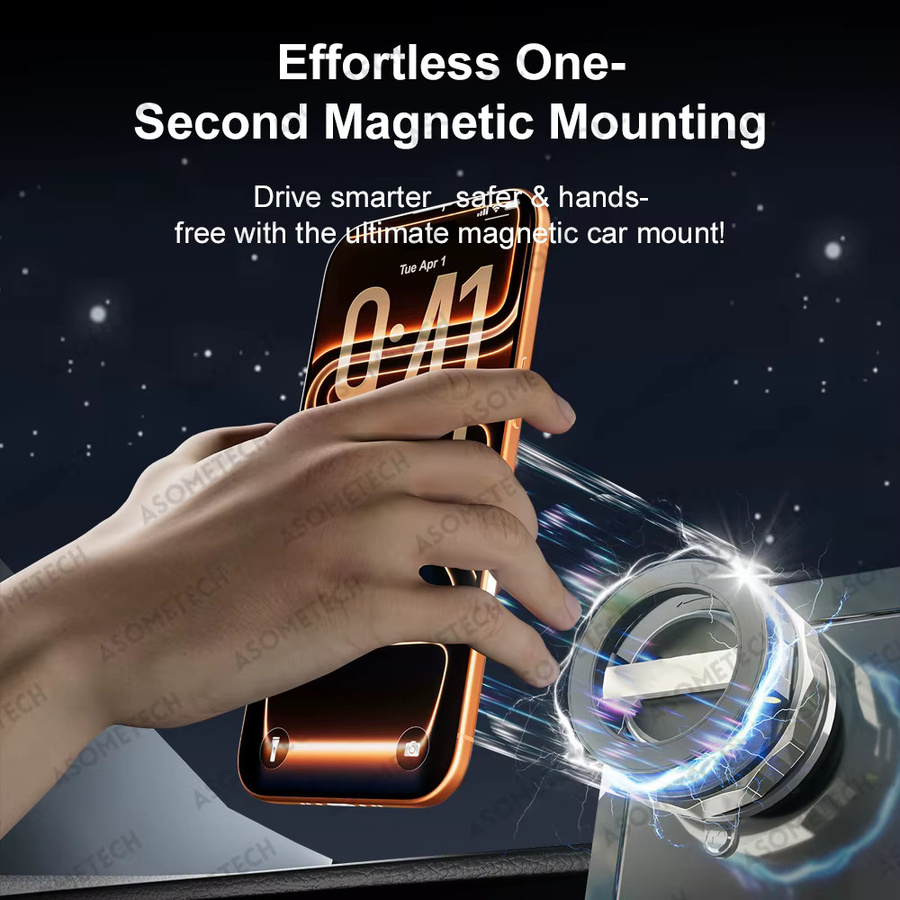 TOPZERO Magnetischer Autotelefonhalter für MagSafe mit 360 Grad Rotation und Vakuum-Halterung für Auto, Schreibtisch oder Badezimmer - Bild 3