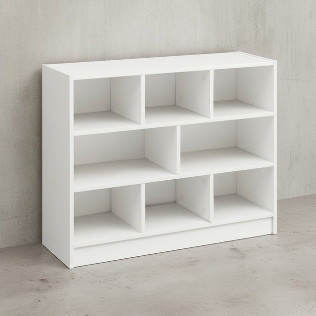 KADIMA DESIGN Holzbücherregal mit Melaminharz-Beschichtung und Stauraum in modernem Design, B/T/H: 69 x 30 x 30 cm - Bild 1