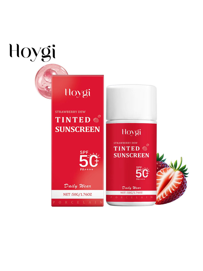 HOYGI Getönte Feuchtigkeitscreme mit Arginin, LSF 50, Gesicht - Bild 4
