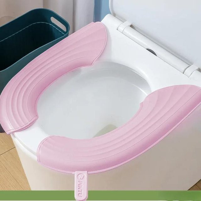 Wasserdichte Toilettenmatte von JMG Household Supplies in Rosa, EVA-verdicktes Toilettensitzkissen mit schimmelresistenter Schaumstoff-Polsterung - Bild 1