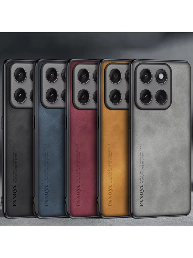 Schafsleder Schutzhülle in Schwarz für Motorola Moto G100 und Moto G100S mit Anti-Shock Funktion und mattierter Hartplastik-Hülle - Bild 2
