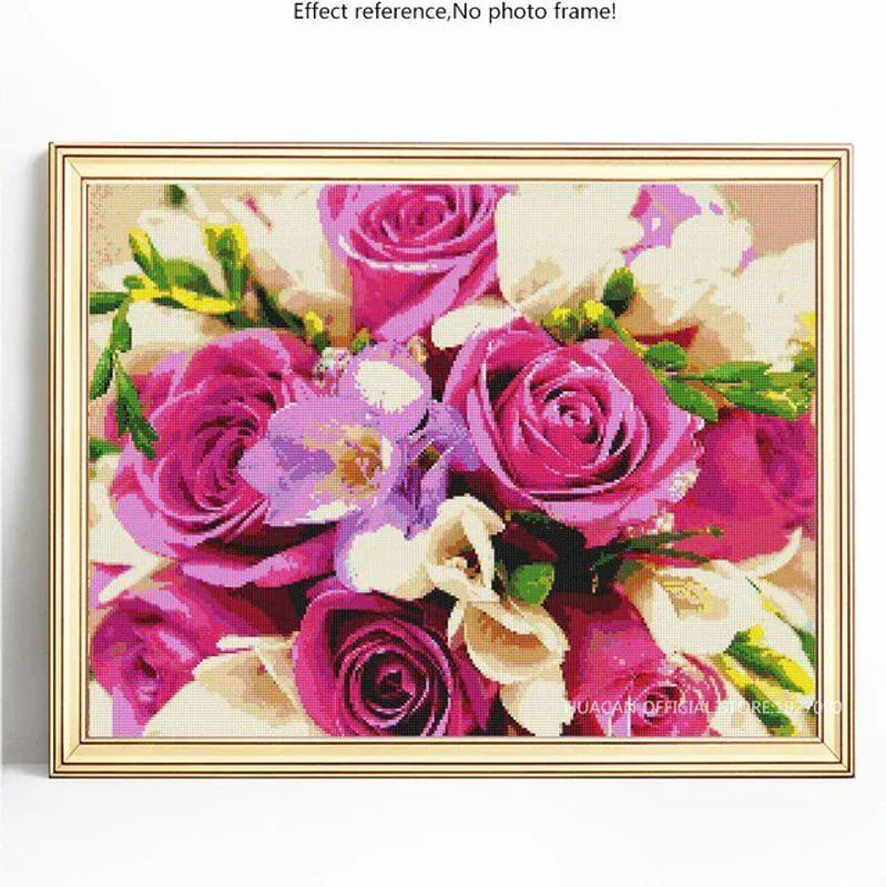 FIYO Diamond Painting Set Blumen Motiv Mehrfarbig B/H: 20 x 30 cm - Bild 1