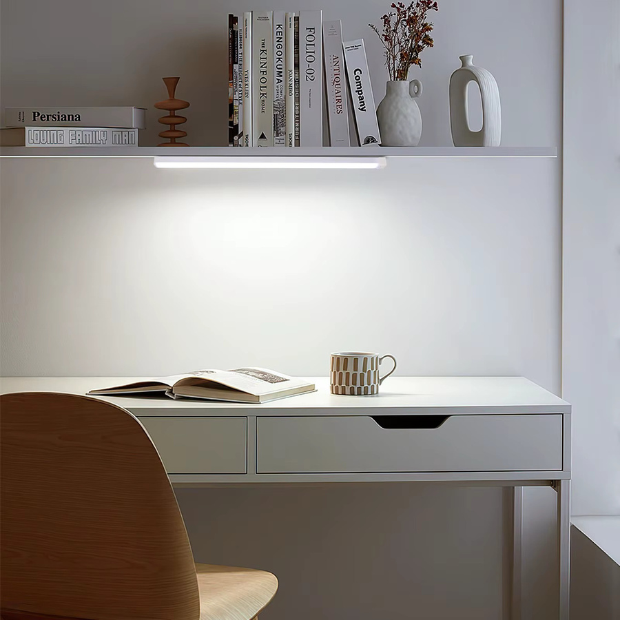 Oraymin 5er Set LED-Unterbauleuchten mit Bewegungssensor, USB-aufladbar und magnetisch, Weiß, 6000K Kaltweiß, Länge: 50 cm - Bild 5