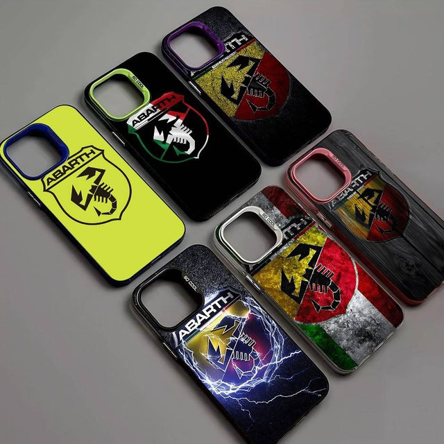 Abarth S-S Logo Handyhülle für iPhone 11 bis iPhone 17 Pro Max mit matter Abdeckung in Multicolour - Bild 1