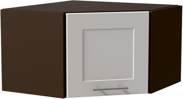 Feldmann-Wohnen Eckhängeschrank Oslo W10 Küchenschrank in Lava und Weiß Matt mit Soft-Close-Türen, B/T/H: 60 x 60 x 36 cm - Bild 1