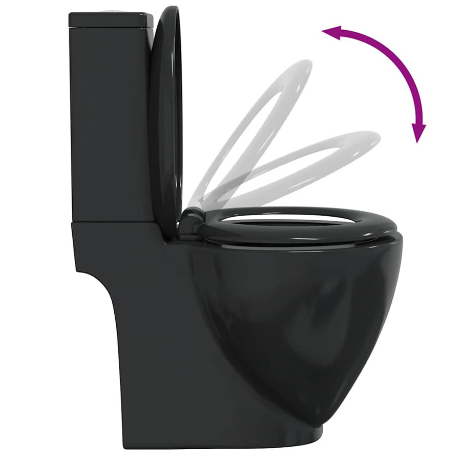 Runde Keramiktoilette von VD Home Furnishing in Schwarz - Bild 2