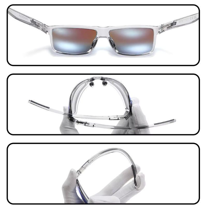 KDEAM Sonnenbrille, Quadrat, Vollrand, Kunststoff, Unisex, polarisiert, photochrom - Bild 2
