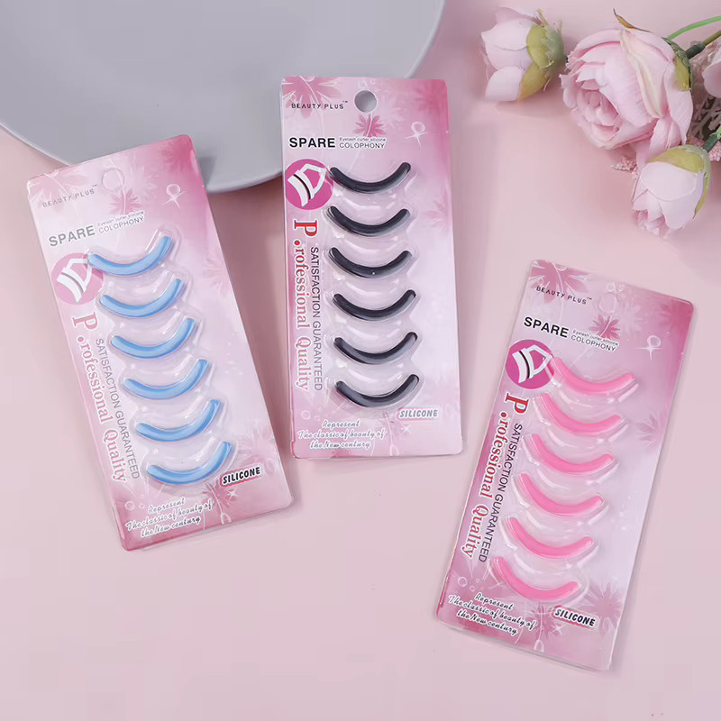 ZYVARN Wimpernzange Ersatzpolster, 6 Stück, Silikon-Gel-Pads, Schwarz, Damen - Bild 1