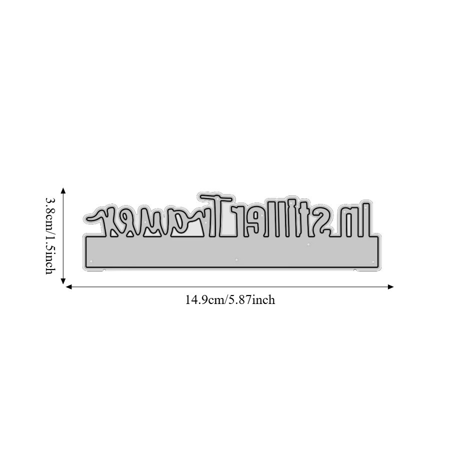 Metall-Stanzformen für DIY Scrapbooking und Kartenherstellung mit deutscher Phrase im Stiller Trauer, Silber - Bild 2