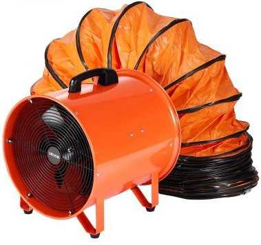 VEVOR Industrie-Axialgebläse mit 5m Schlauch, Orange, 5175 CFM, 2 Geschwindigkeiten - Bild 1