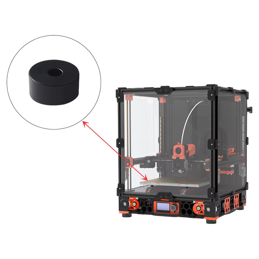 FYSETC 4 Stück Voron Peek Hotbed Protector Gummifüße in Schwarz zur Dämpfung für Voron 2.4 und Trident - Bild 2