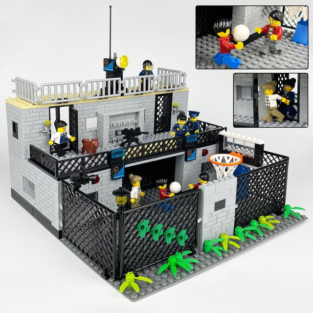 BELA Building Blocks 1607A Halden Gefängnis Szene Bausteine Spielzeug - Bild 1