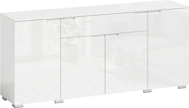 HOMCOM Sideboard aus MDF in Hochglanzweiß, modern und freistehend, B/T/H: 180 x 40 x 80 cm - Bild 1
