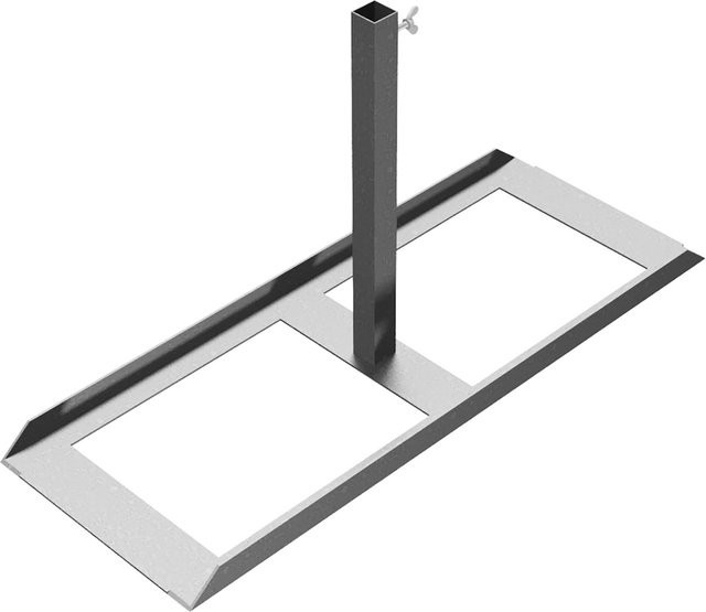 Schake Schilderständer mit Fußplatten aus feuerverzinktem Stahl, B/T/H: 120 x 40 x 40 cm - Bild 1