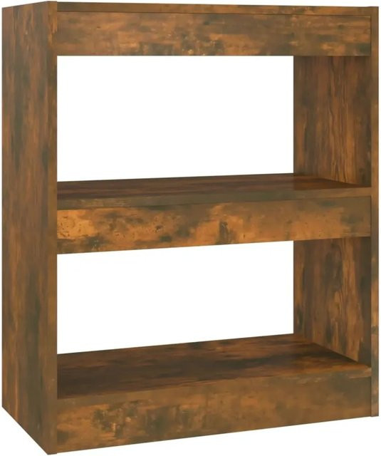 vidaXL Bücherregal und Raumteiler in Räuchereiche, B/T/H: 60 x 30 x 72 cm - Bild 1