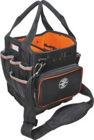 Klein Tools Tradesman Pro Werkzeugtasche aus Polyester in Schwarz mit 40 Taschen und Trageriemen, Breite: 254 mm - Bild 1