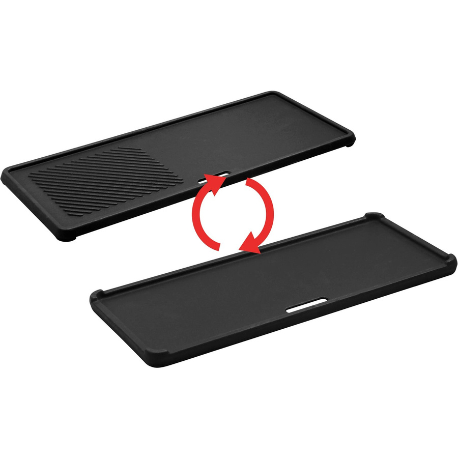 Enders Gusswendeplatte 1/3 aus Gusseisen für Gasgrill Chicago 3, Schwarz, Breite: 42,0 cm, Tiefe: 20,0 cm, Höhe: 10,0 cm - Bild 2