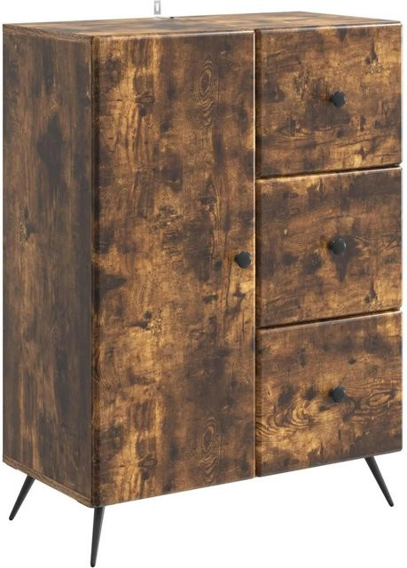 vidaXL Sideboard Modern in Geräuchert Eiche, Farbe Braun, B/T/H: 66 x 34,5 x 90 cm - Bild 1