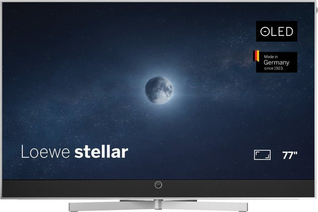 Loewe stellar 77 dr+ OLED-TV 195 cm (77 Zoll) 4K Ultra HD Smart-TV mit VIDAA OS in Silver/Black - Bild 1