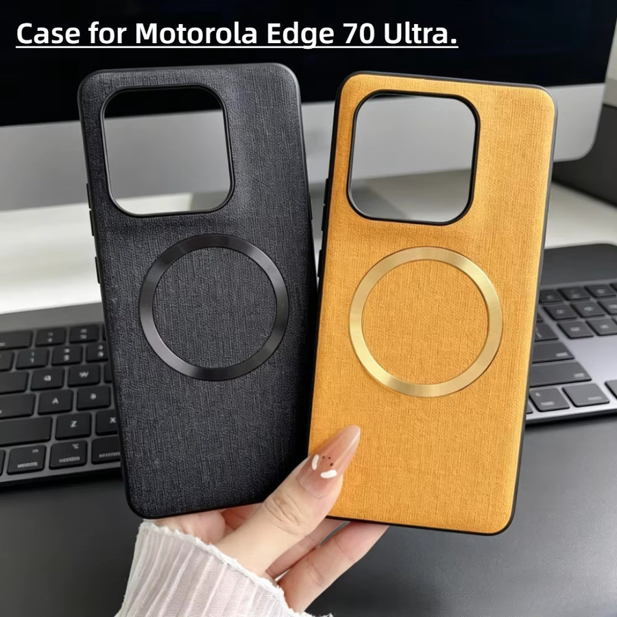 Busiens Magnetische Hülle für Motorola Moto Edge 70 Ultra Fusion+ 60 Pro 50 Neo G67 G57 Power G56 G66J/Y Anti-Drop-Abdeckung in Schwarz - Bild 2