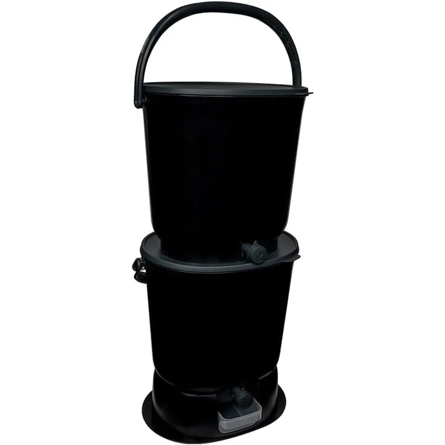 Skaza Bokashi Essential Biomülleimer 2er Set Schwarz, luftdicht und auslaufsicher mit Geruchsfilter - Bild 2