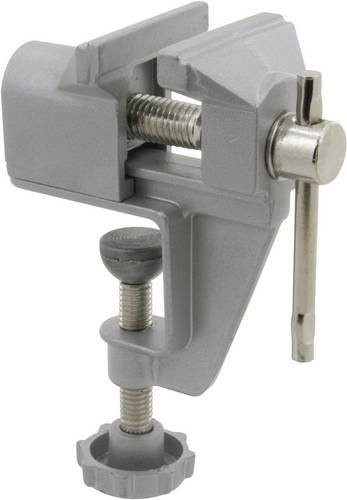 Donau Elektronik 11-3 Schraubstock aus Aluminium in Silber, Backenbreite: 40 mm, Spannweite max.: 30 mm - Bild 1