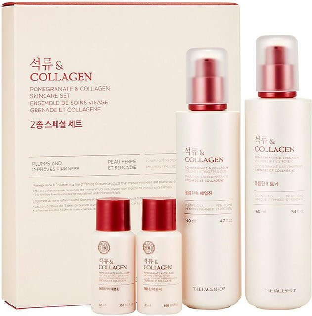 THE FACE SHOP Granatapfel & Kollagen Gesichtspflege-Set, Kollagen, Hyaluronsäure, Niacinamid - Bild 1