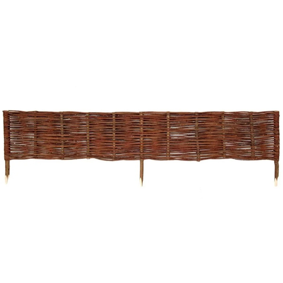 Floraworld Beeteinfassung aus Weide und Haselnuss in Braun, Breite: 116 cm, Höhe: 20 cm - Bild 2