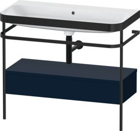 Duravit Möbelwaschtisch-Kombi Happy D.2 Plus in Mattschwarz mit Konsole und 1 Schublade, B/T: 97,5 x 49 cm - Bild 1