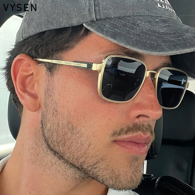 VYSEN Sonnenbrille, quadratisch, Metall, Vollrand, Gold, Herren - Bild 1