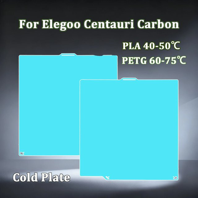 Elegoo Gletscher Kalte Bauplatte für Centauri Carbon mit hoher Viskosität für zweiseitigen 3D-Druck, B: 261 mm, T: 270 mm - Bild 1