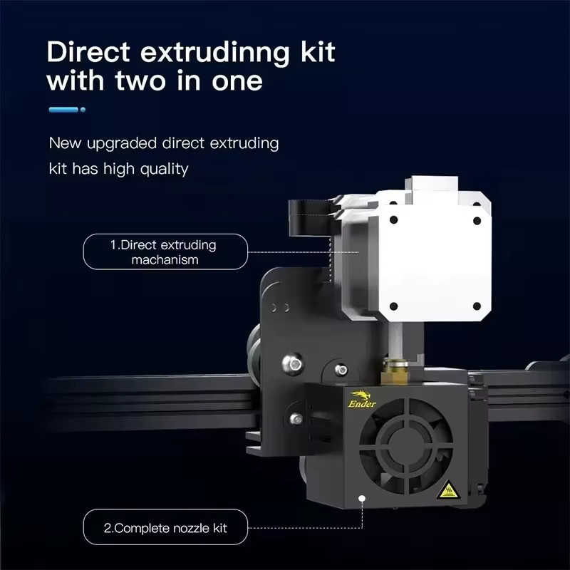 Creality Direct Drive Extruder-Kit für Ender 3 und Ender-3 Pro, verbesserter 42-40 Schrittmotor und Hotend in Schwarz für FDM-Drucker - Bild 4