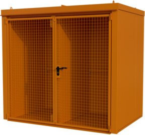 Bauer Südlohn Gasflaschen-Container GFC-B/W M3 in Gelborange, lackiert - Bild 1