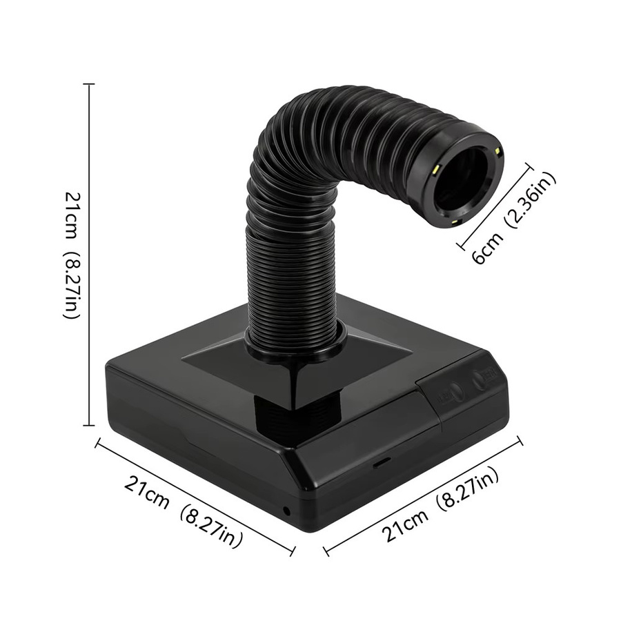Podofo 2-in-1 Dental-Labor-Staubsauger und Nagelstudio-Staubabsauggerät, 60W, Schwarz - Bild 3