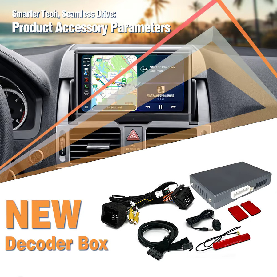 AUTOTOP Drahtloser Apple CarPlay und Android Auto Decoder für Mercedes Benz C E GLK SLK Klasse NTG 4.0 Nachrüstkit mit GPS und Mirror Link - Bild 6