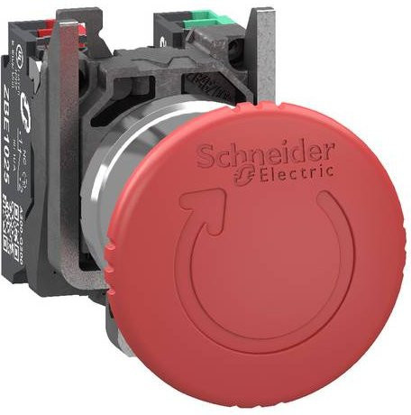 Schneider Electric Not-Aus/Not-Halt-Schalter in Rot mit IP66-Schutzart und Metallgehäuse - Bild 1