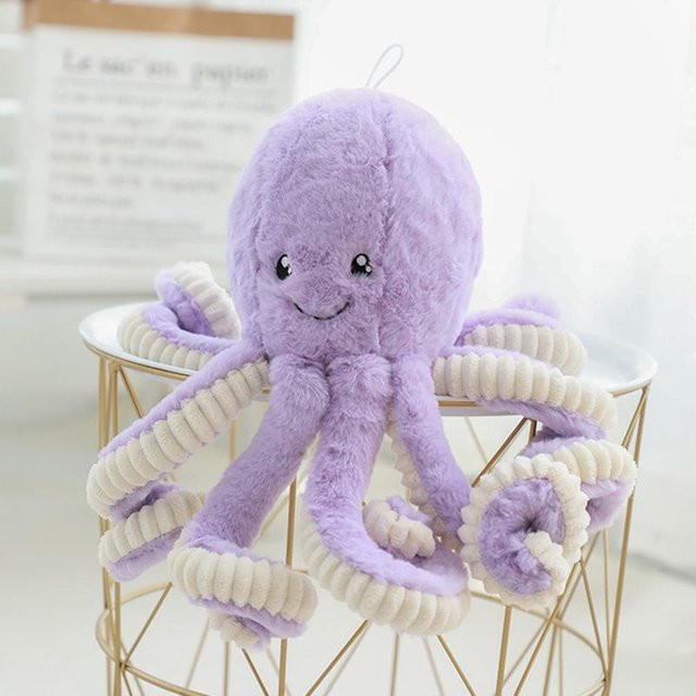 Oktopus-Plüschtier, Sternanis-Tintenfischpuppe, violett - Bild 1