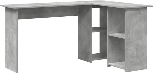 vidaXL Eckschreibtisch modern in Betongrau aus Holzwerkstoff B/T/H: 142 x 102 x 73 cm - Bild 1