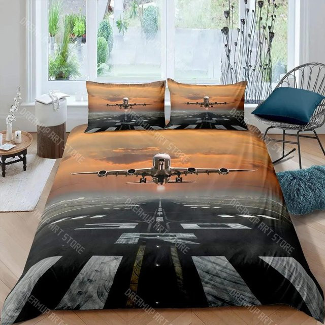 Bettwäsche Set mit 3D Flugzeug Motiv von Your Warm Home, Mehrfarbig, Material Mikrofaser Polyester, Größe: 200 x 230 cm - Bild 1