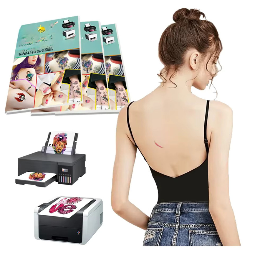 Transparentes Transferpapier im A4-Format für Tintenstrahldrucker zur Erstellung von temporären Tattoos und Aufklebern - Bild 2
