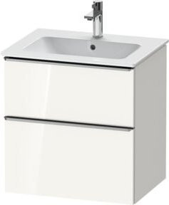 Duravit Waschtischunterschrank D-Neo in Weiß Hochglanz, Wandmontage, B/T/H: 61,0 x 46,2 x 62,5 cm - Bild 1