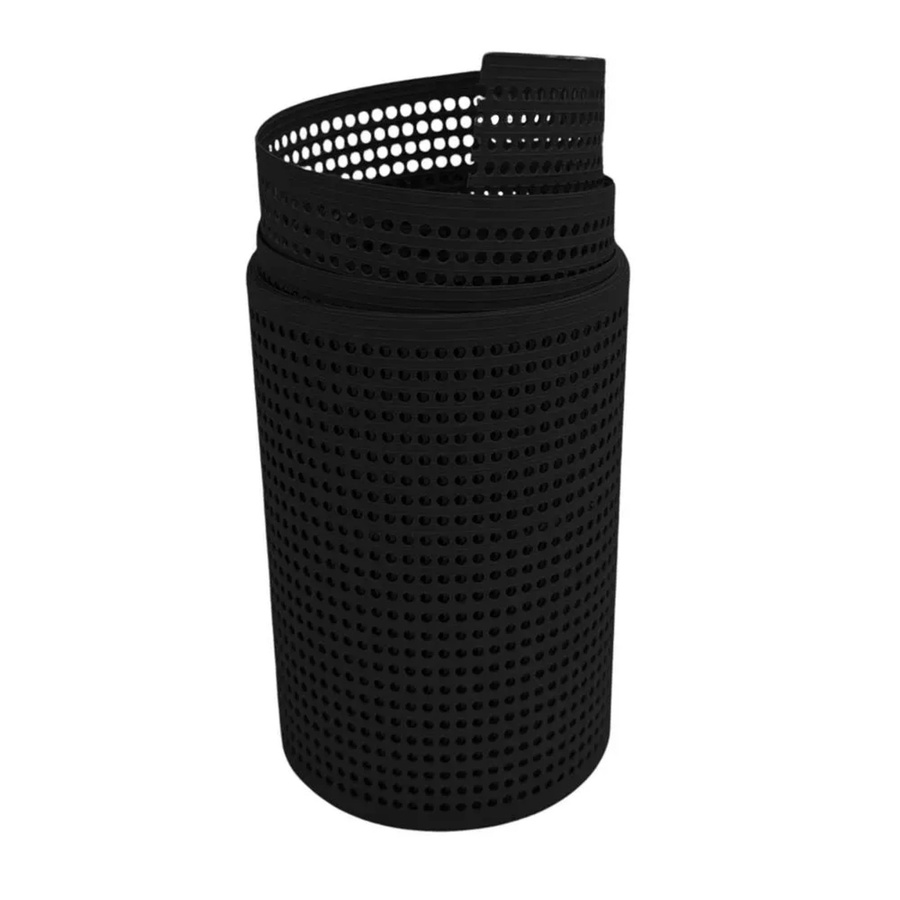 Zaunzu Sichtschutzstreifen aus PP in Schwarz, gelocht und semi-transparent, Höhe: 190 cm, Länge: 2,55 m - Bild 2